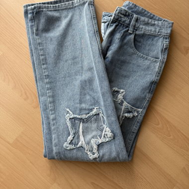 Jeans baggy con stelle