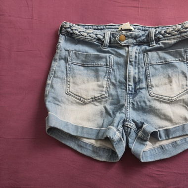 Sommer Shorts H&M Gr. 38 mit geflochtener Verzieru