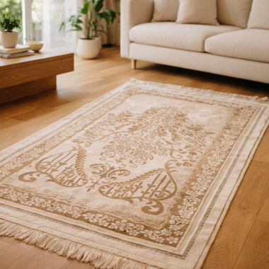 Tapis de salon beige classiques Made in Turkey
