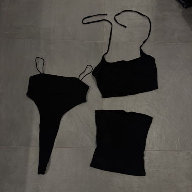 Black 3-piece set Bershka