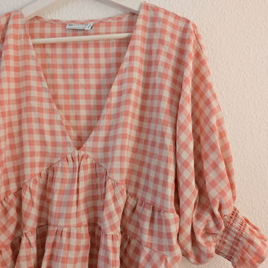 Blouse Asos rose à carreaux