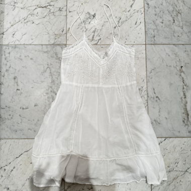 ZARA White spaghetti strap summer dress