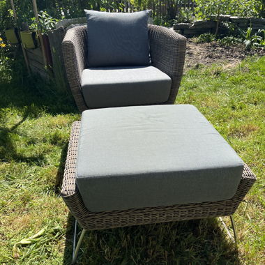 Loungesessel & -hocker Rattan [Madonna II]