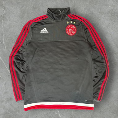Track top Adidas Ajax nero e rosso
