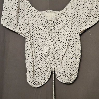 Haut femme blanc à pois