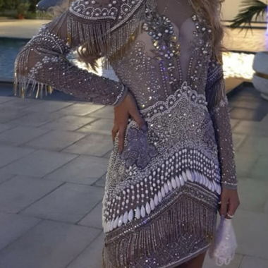 Robe mini ornée