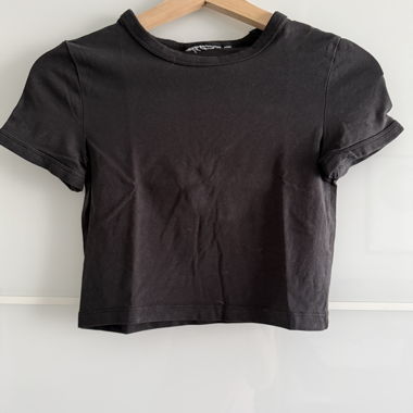 Weekday Black Crop Top