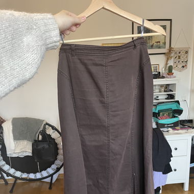gorgeous brown maxi skirt