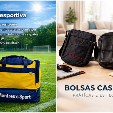 Bourse sportive et 2 petits sacs à bandoulière