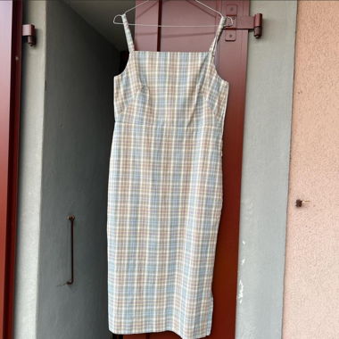 COS pastel tartan dress