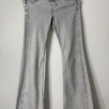 Jeans a zampa grigi