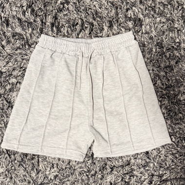 Shorts sweat gris avec cordon