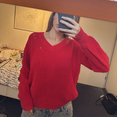 Roter Mango Pullover 