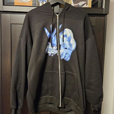 Felpa con zip nera