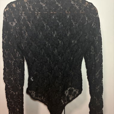 Black lace bodysuit Zara dupe