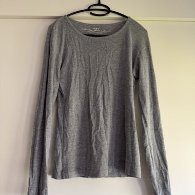 Grey Marl Long-Sleeve Top