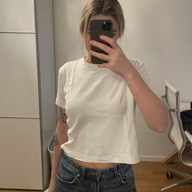 T-shirt crop blanc Bershka