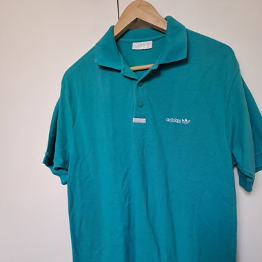 Polo Adidas vintage bleu