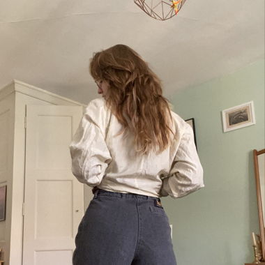 Vintage high waisted grey jeans 