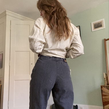 Vintage high waisted grey jeans 
