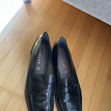 Schwarze Loafers Leder - wie neu!
