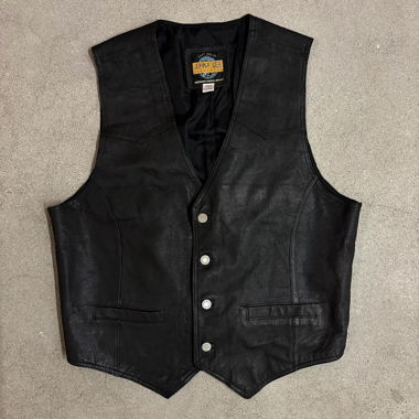 John F. Gee genuine leather vest