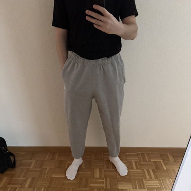 Nike Graue Jogginghose, Taschen mit Reisverschluss