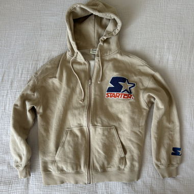 Starter Beige Zip Hoodie S