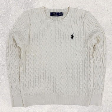 POLO RALPH LAUREN CABLE KNIT BEIGE (S)