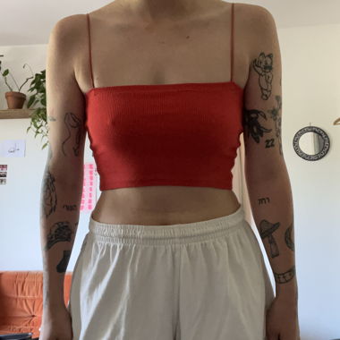 Top crop rosso Zara