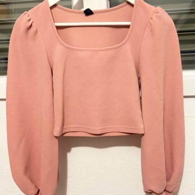 Maglione corto rosa