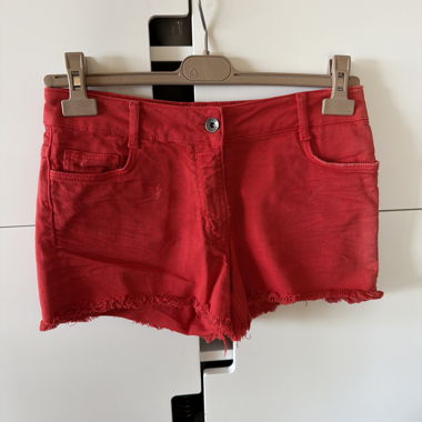 Sandro short in orange-red denim