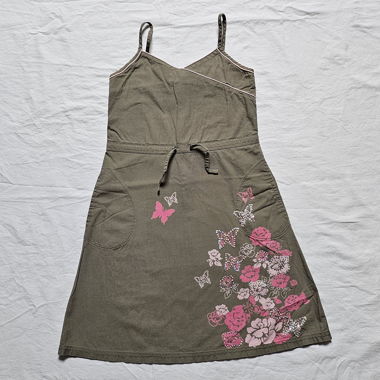 H&M Kinder Kleid mit Trägern und Blumenprint