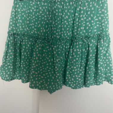 Gonna short verde a pois per bambini 152 cm
