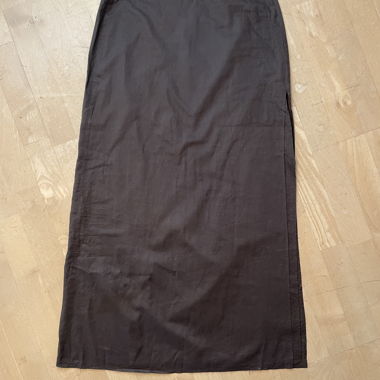 Jupe longue maxi marron en coton