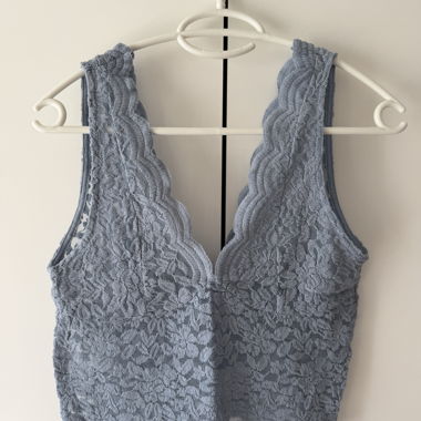Blue Lace Tank Top