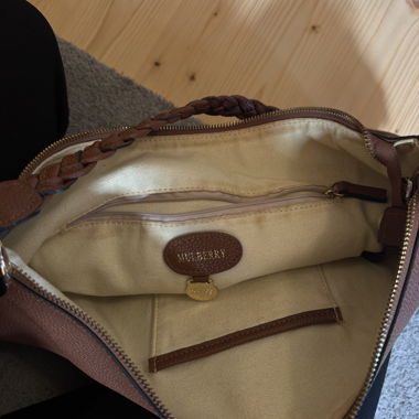 Borsa in pelle Mulberry marrone