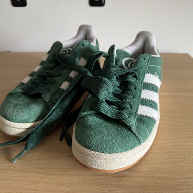 Green Adidas sneakers
