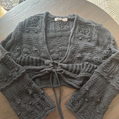 Cardigan en maille Zara noir