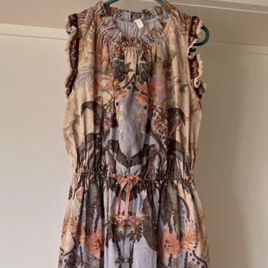 Abito con volant floreale Zimmermann Kids 10Y