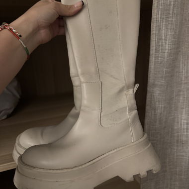 Bottes hautes beiges
