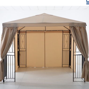 Pavillon de jardin avec cadre en métal