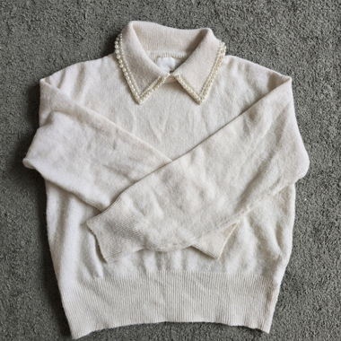 Pull blanc cassé H&M