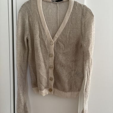 Cardigan en maille beige