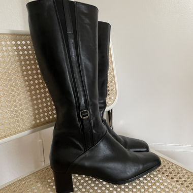 Black Valleverde Leather Boots 