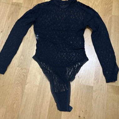 Body in pizzo nero Vintage