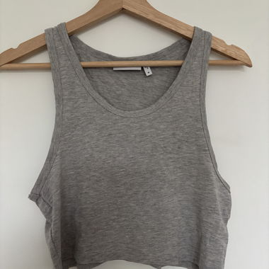 Grey Cropped Tank Top