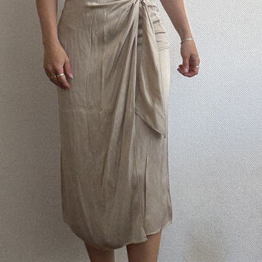 Club Monaco cream wrap skirt