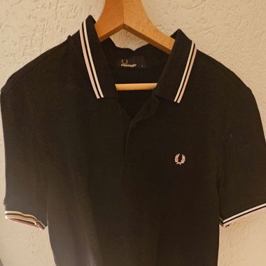 Polo FRED PERRY Nero e Rosa