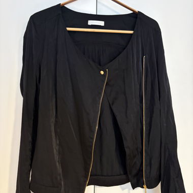 Giacca nera Promod con zip dorata